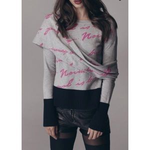MUST GO! Normal is Boring” CASHMERE Blend Sweater
